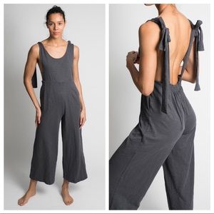 Leallo Poppy Tie Strap Cropped Jumpsuit